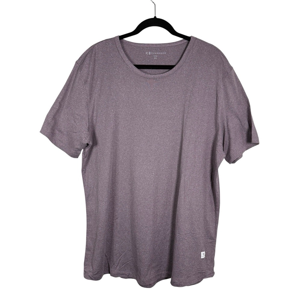7 Diamonds Mens Core T-Shirt XL Purple Wicking Stretch‎ Short Sleeve Tee NEW